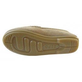 Mocasín serraje beige.