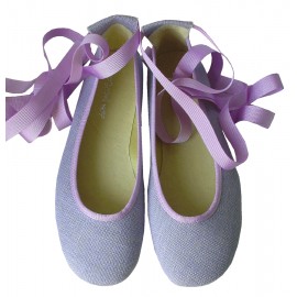 Bailarina cintas lino lavanda