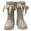 Botas de agua beige