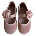 Zapatillas flor rosa