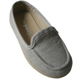 Mocasín lino gris